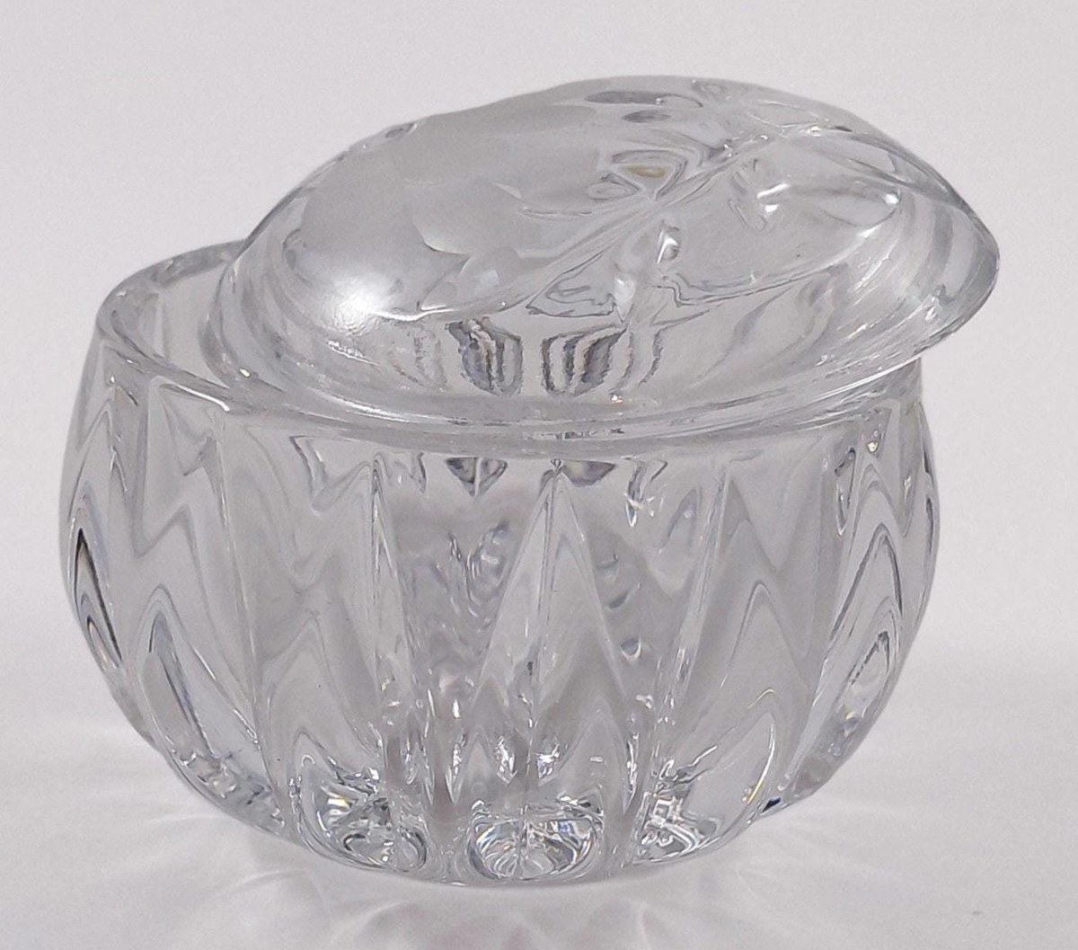 Princess House Heritage Romance Crystal Vanity Box #804, Vintage 1988 West Germany Lead Crystal Trinket Box, view 4