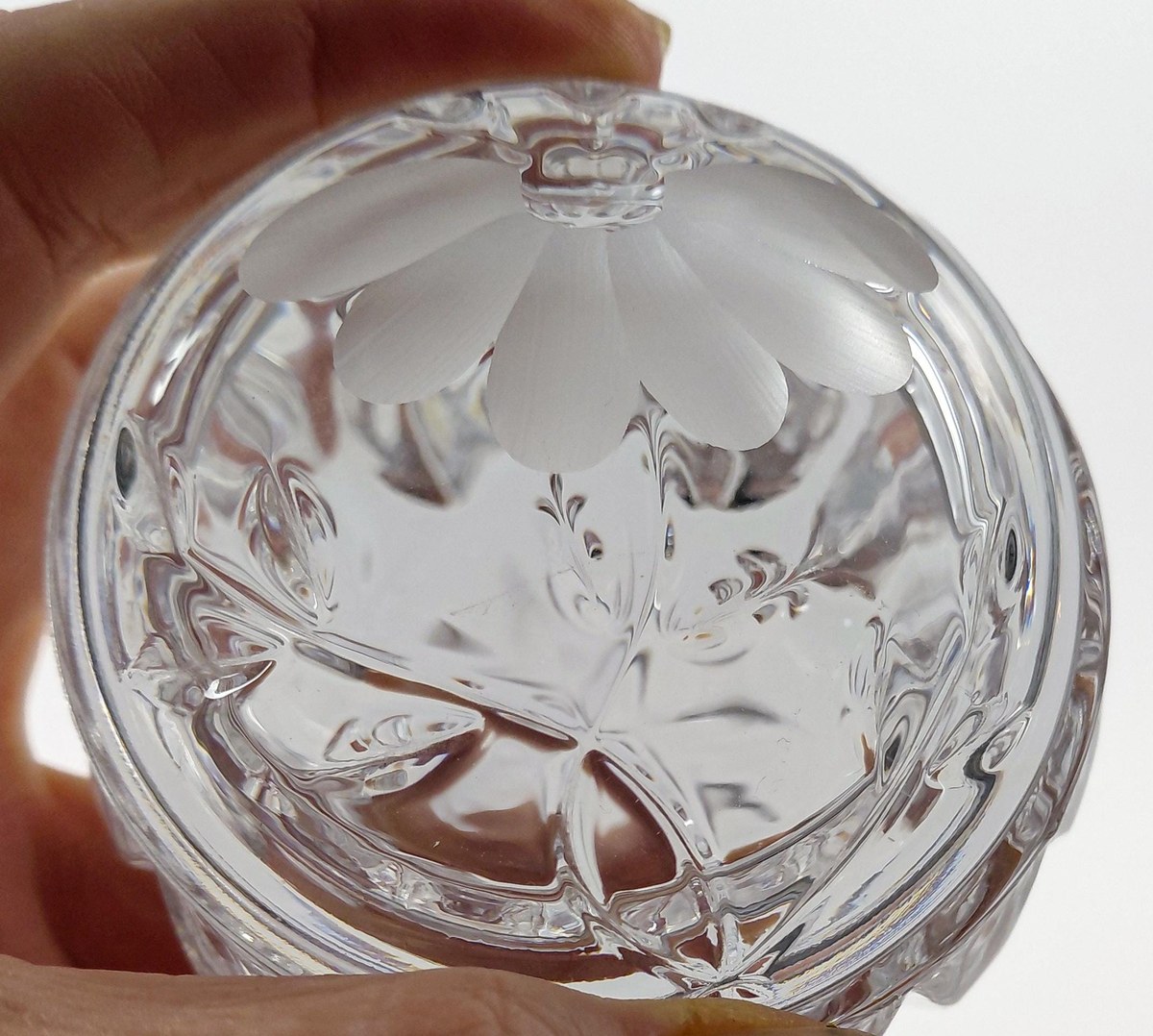 Princess House Heritage Romance Crystal Vanity Box #804, Vintage 1988 West Germany Lead Crystal Trinket Box, view 9