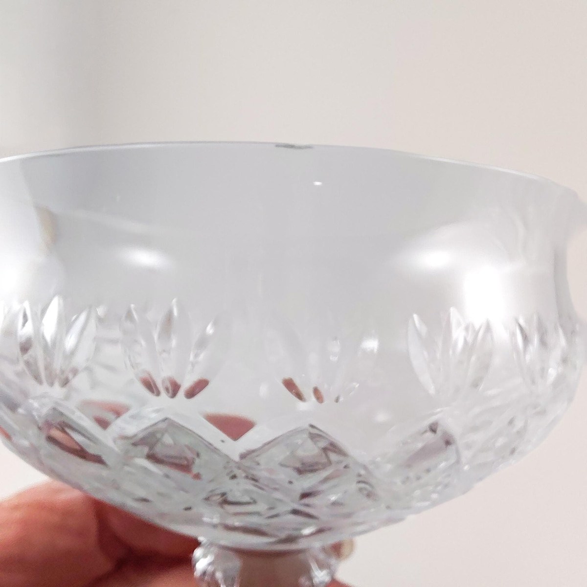 Mikasa Chateau Crystal Champagne Coupes Set of 8, Vintage Tall Sherbet Glasses, 1980s Wedding Barware Stemware, view 10