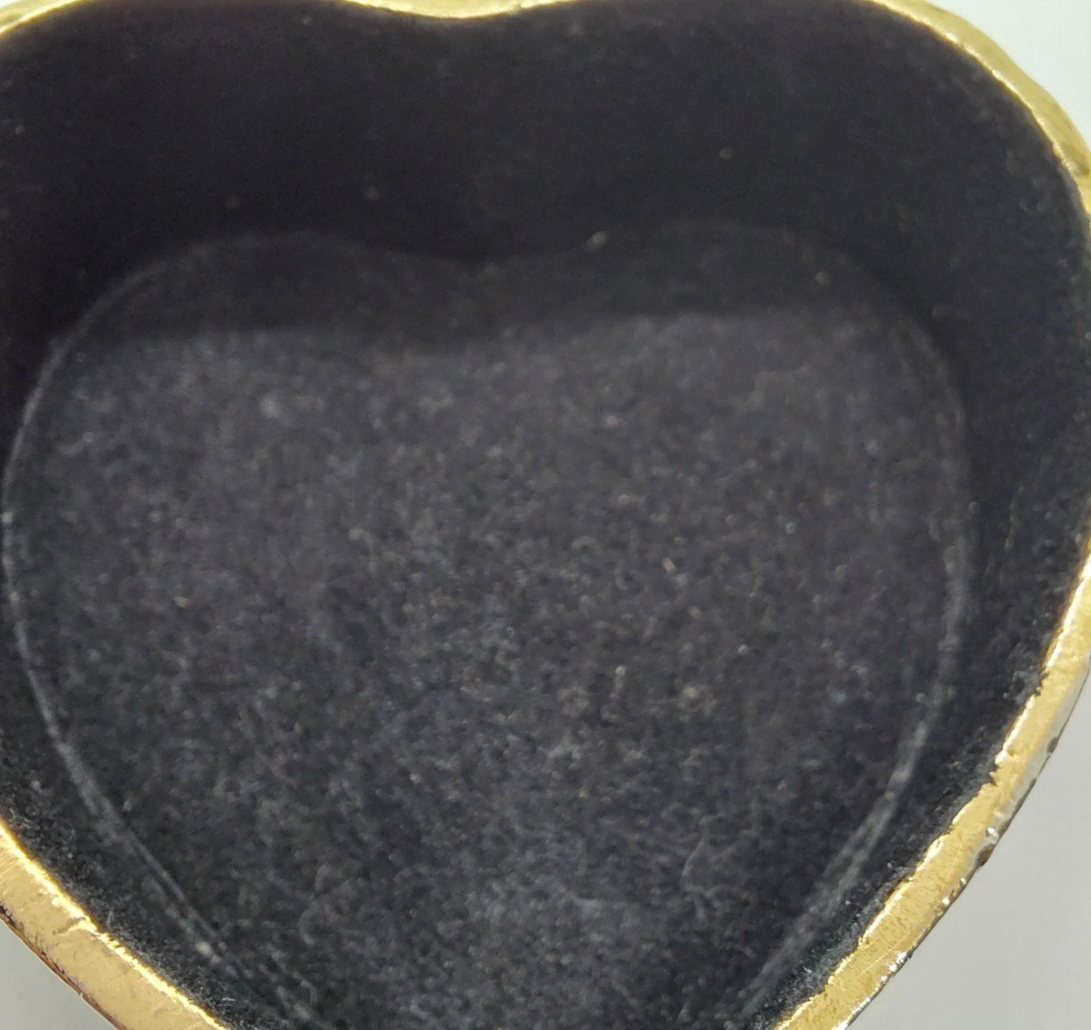 Brass Heart Trinket Box, Vintage Ruby Red Enamel Filigree Jewelry Box, Romantic Vanity Ring Box Gift for Her, view 12