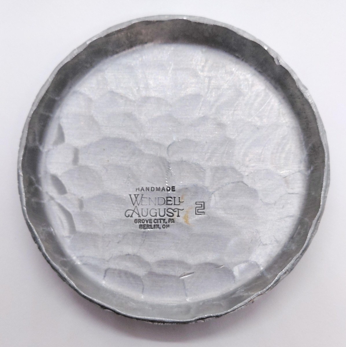 Wendell August Forge Dogwood Trinket Box, Vintage Hand Hammered Aluminum Jewelry Box, 1990s Repousse Keepsake, view 8