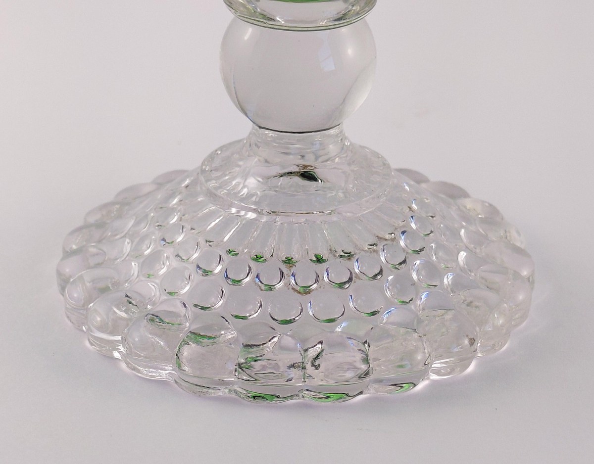 Anchor Hocking Boopie Green Glasses Set of 4, Vintage Berwick Bubble Foot Goblets and Sherbets, MCM Glassware, view 9