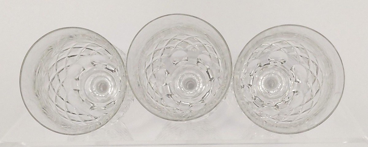 Mikasa Chateau Crystal Champagne Flutes Set of 3, Vintage 1980s Cut Crystal Stemware, Wedding Barware Gift, view 13