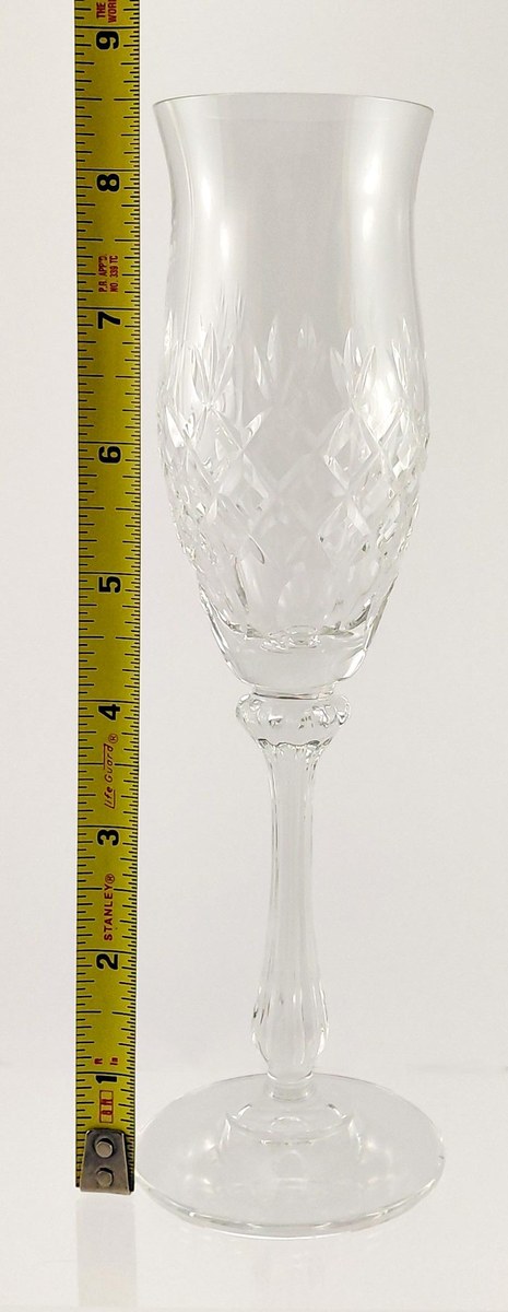 Mikasa Chateau Crystal Champagne Flutes Set of 3, Vintage 1980s Cut Crystal Stemware, Wedding Barware Gift, view 14
