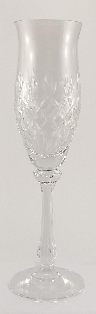Mikasa Chateau Crystal Champagne Flutes Set of 3, Vintage 1980s Cut Crystal Stemware, Wedding Barware Gift, view 4