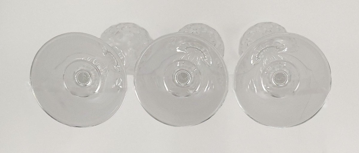 Mikasa Chateau Crystal Champagne Flutes Set of 3, Vintage 1980s Cut Crystal Stemware, Wedding Barware Gift, view 8