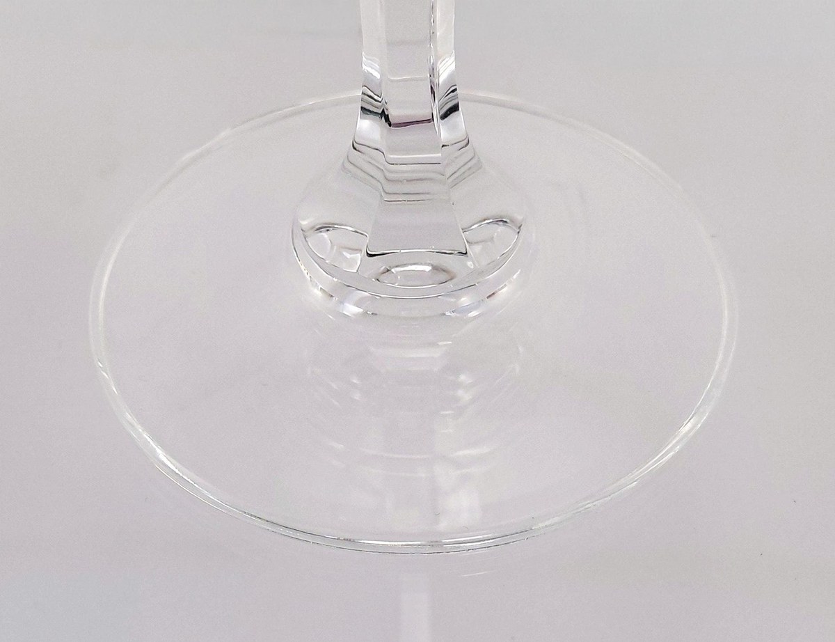 Mikasa Chatsworth Crystal Water Goblets Set of 7, Vintage Wedding Stemware, Discontinued 1980s Blown Glass, view 10