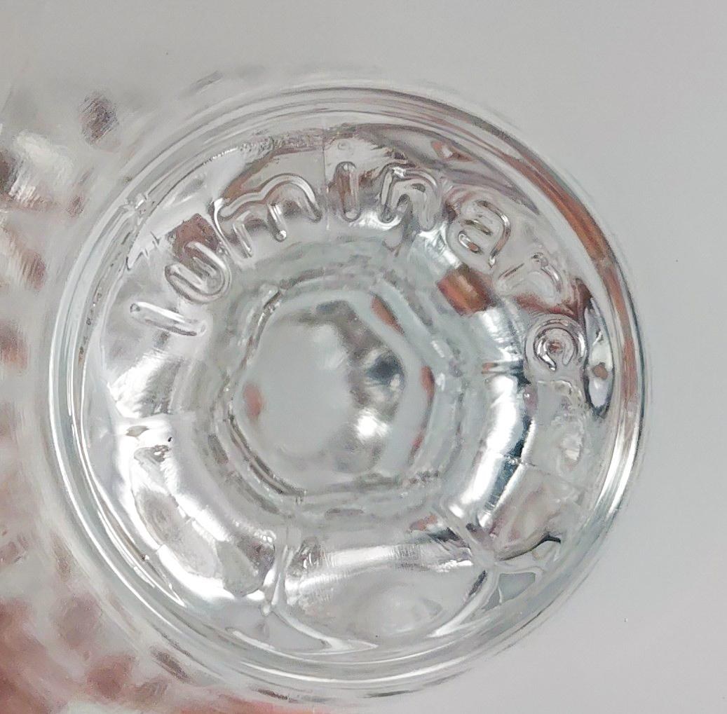 Luminarc Diamant Wine Glasses Set of 6, Vintage French Pressed Crystal Goblets, 1970s Faceted Barware Stemware, view 11