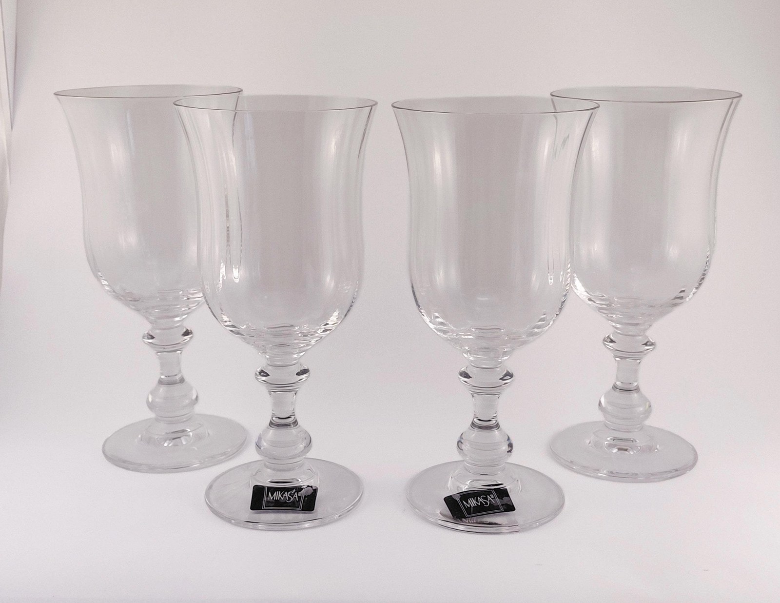 Mikasa French Countryside Iced Tea Glasses Set of 4, Vintage Crystal Goblets, Austrian Replacement Stemware Gift