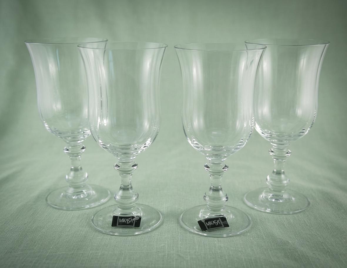 Mikasa French Countryside Iced Tea Glasses Set of 4, Vintage Crystal Goblets, Austrian Replacement Stemware Gift, view 18