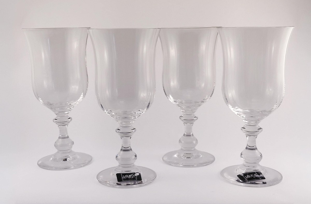 Mikasa French Countryside Iced Tea Glasses Set of 4, Vintage Crystal Goblets, Austrian Replacement Stemware Gift, view 2