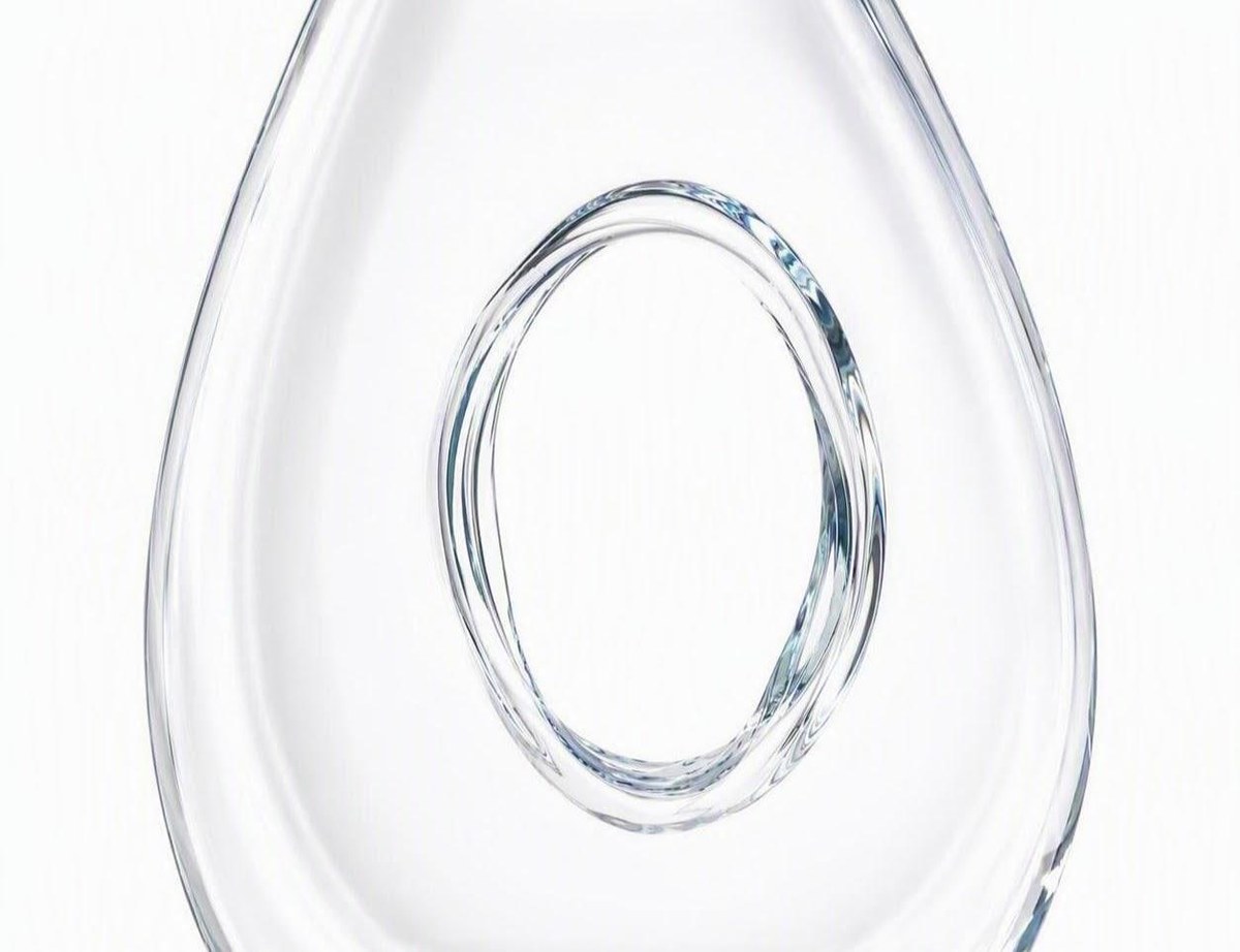 Bormioli Rocco Aurum Wine Carafe, Vintage Hand Blown Glass Decanter Pitcher, Italian Sculptural Bar Cart Vase, view 8