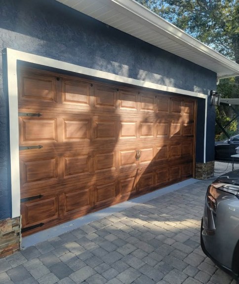 Completed faux wood finish project 1