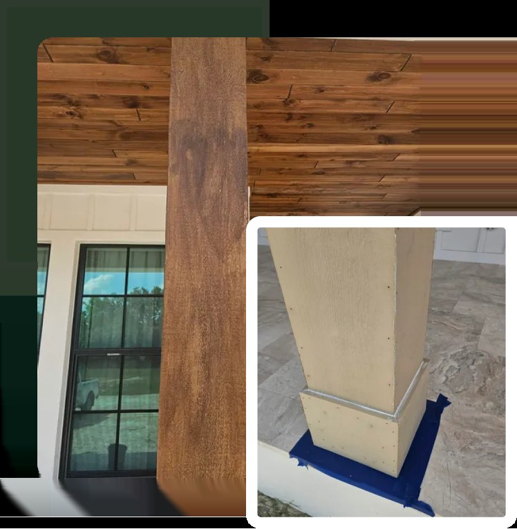 Completed faux wood finish project 8