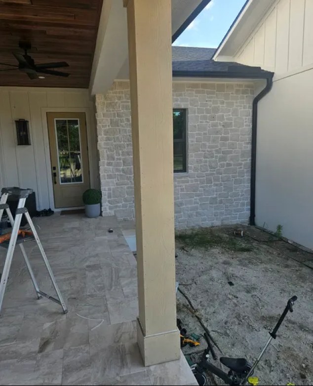 Completed faux wood finish project 9