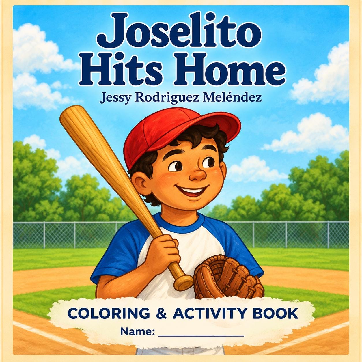 Joselito Hits Home Baseball Coloring Book | Youth Sports Activity (Physical Copy)