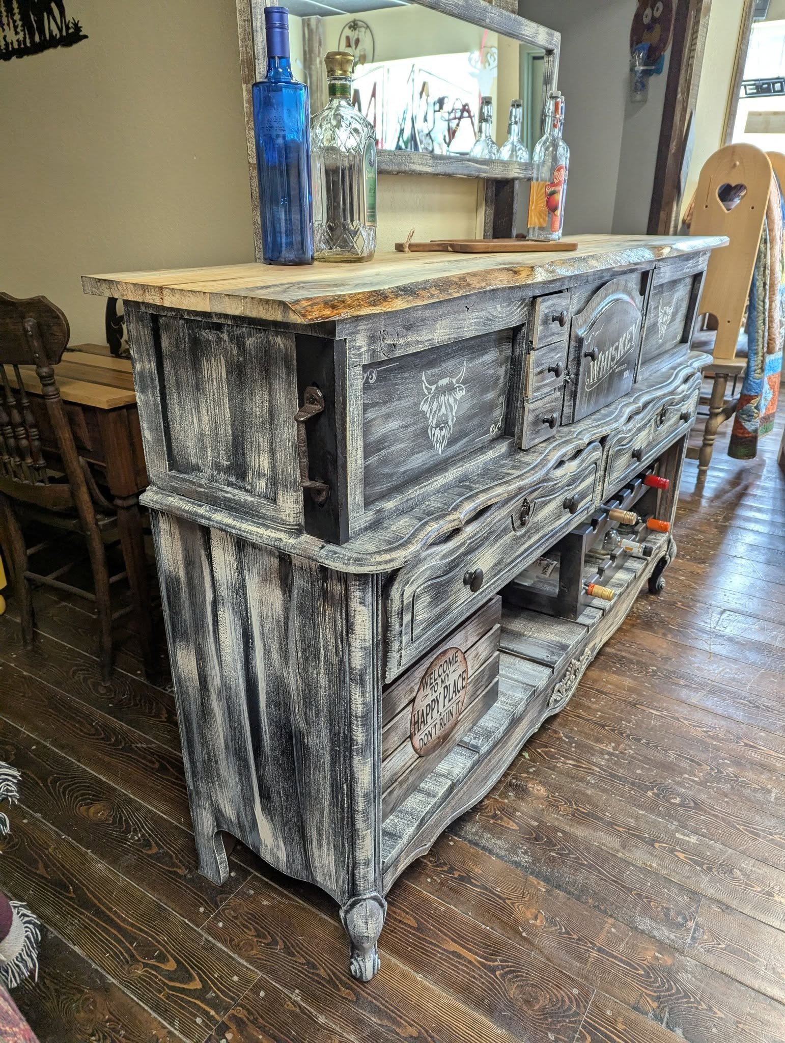 Custom bar and wine cabinet