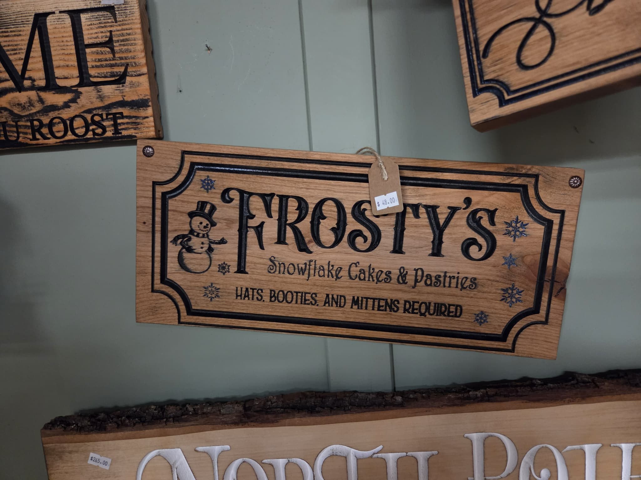 Custom engraved wood sign