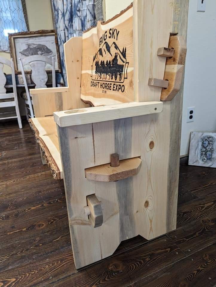 Custom display piece for Big Sky Draft Horse Expo