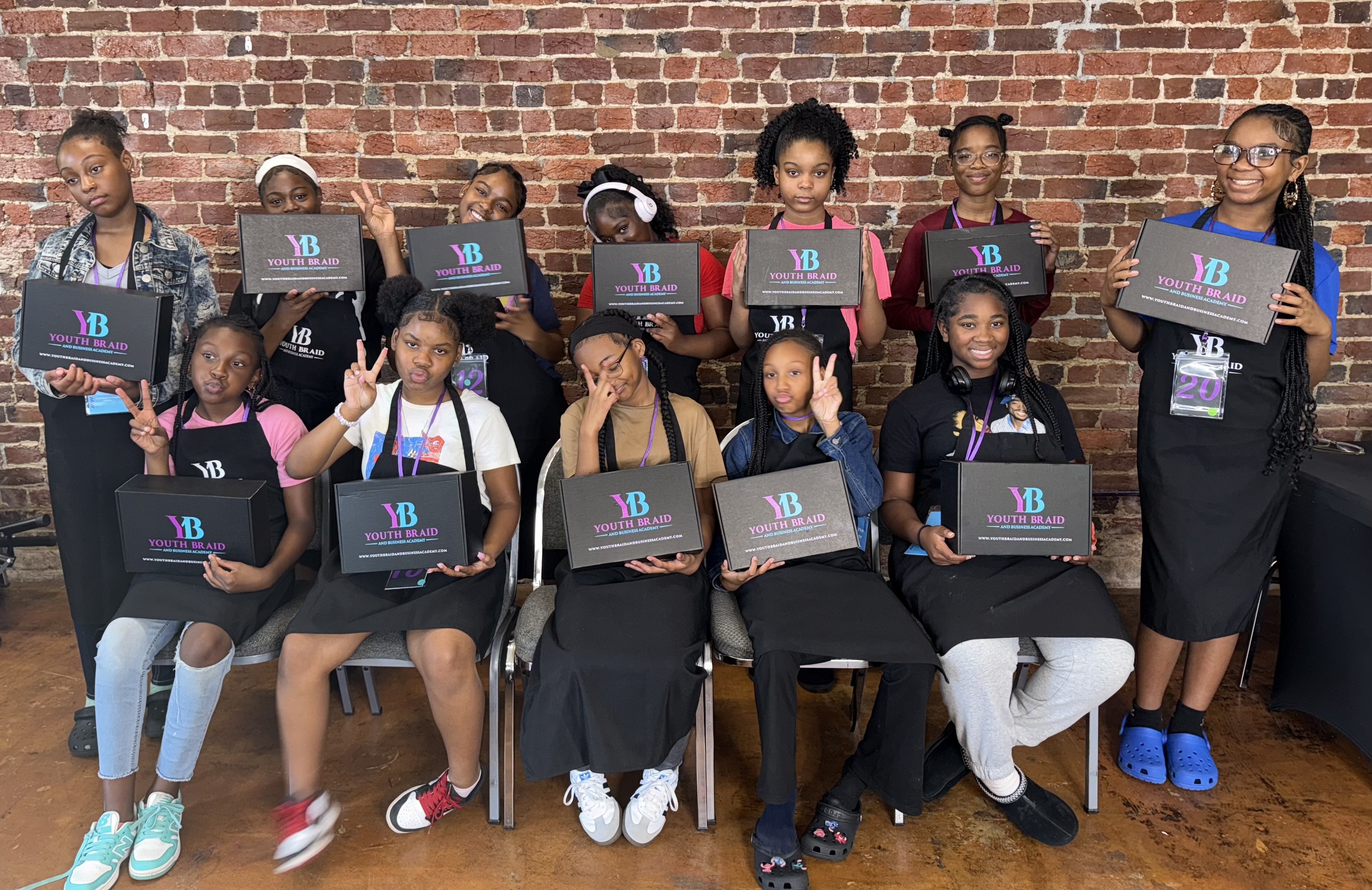 Students learning beauty and business skills