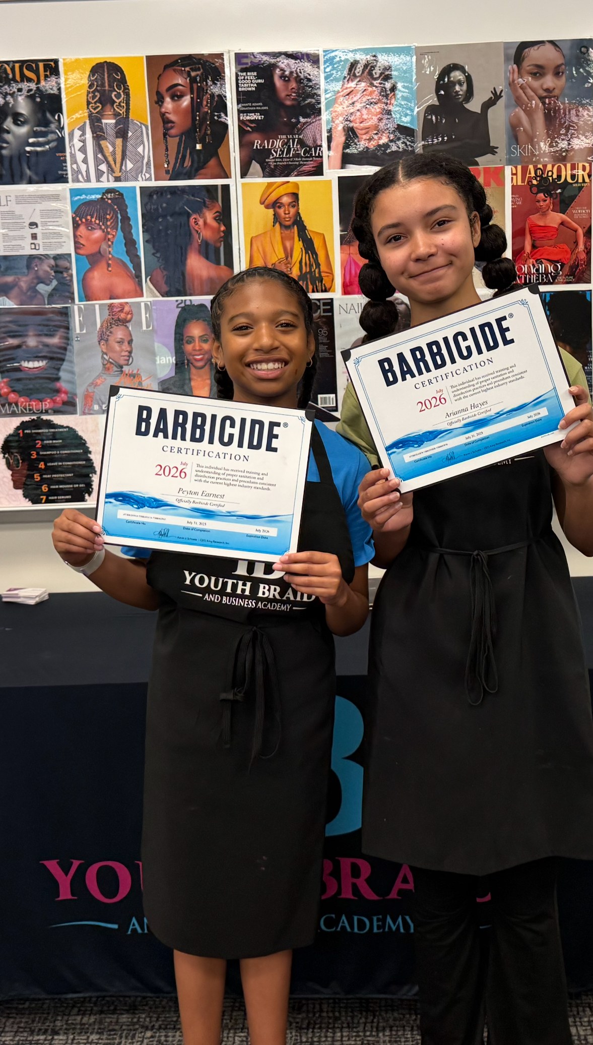 Youth Braid and Business Academy student showing a hands-on beauty activity