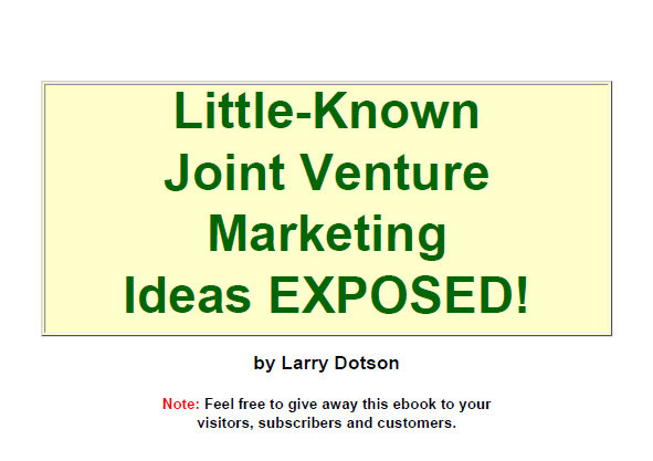 Cover for 51 Joint Venture Marketing Tips