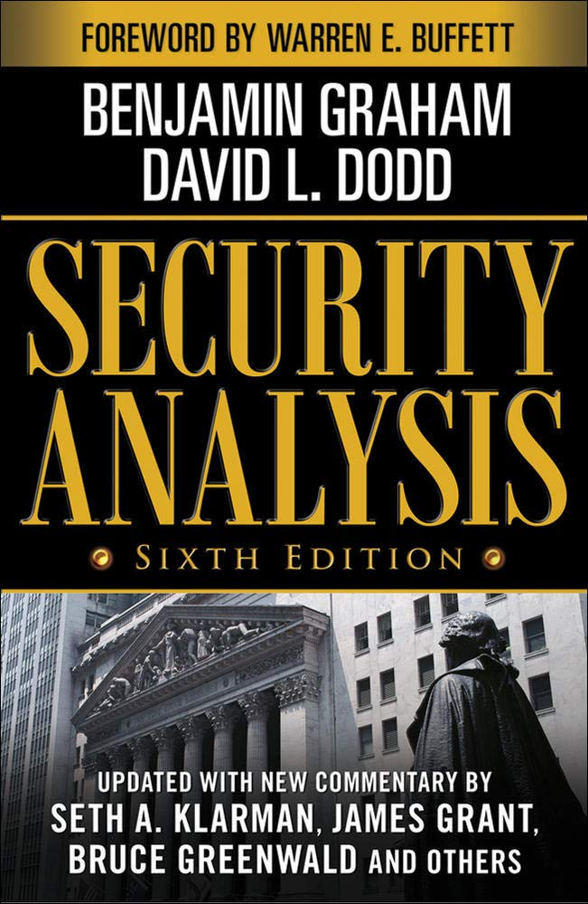 Cover for Security Analysis