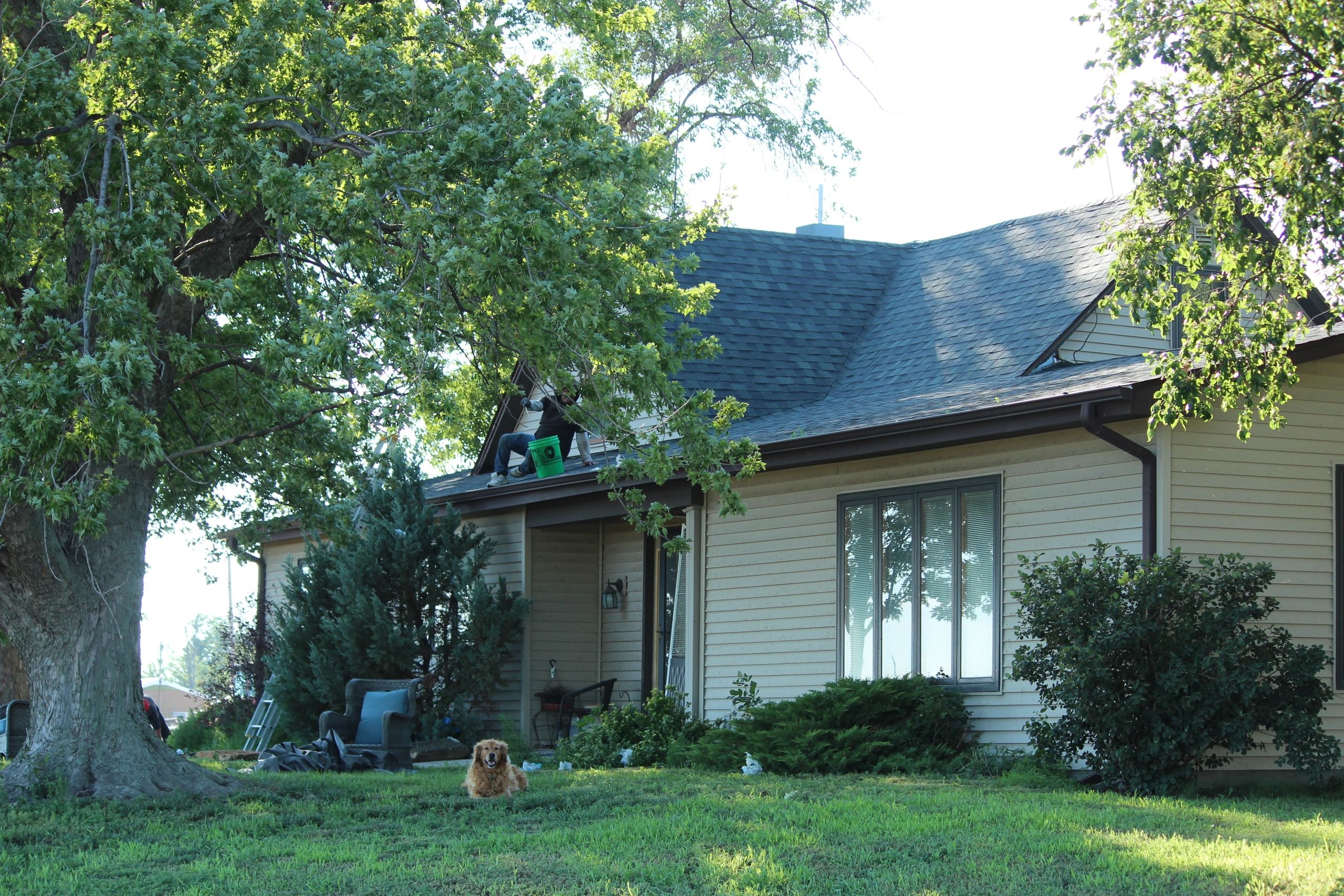 Completed residential roof