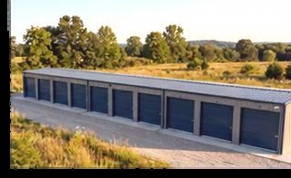 Illustration of a row of steel storage units