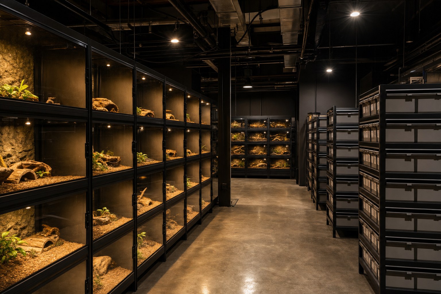 Interior aisle at California Zoological Supply