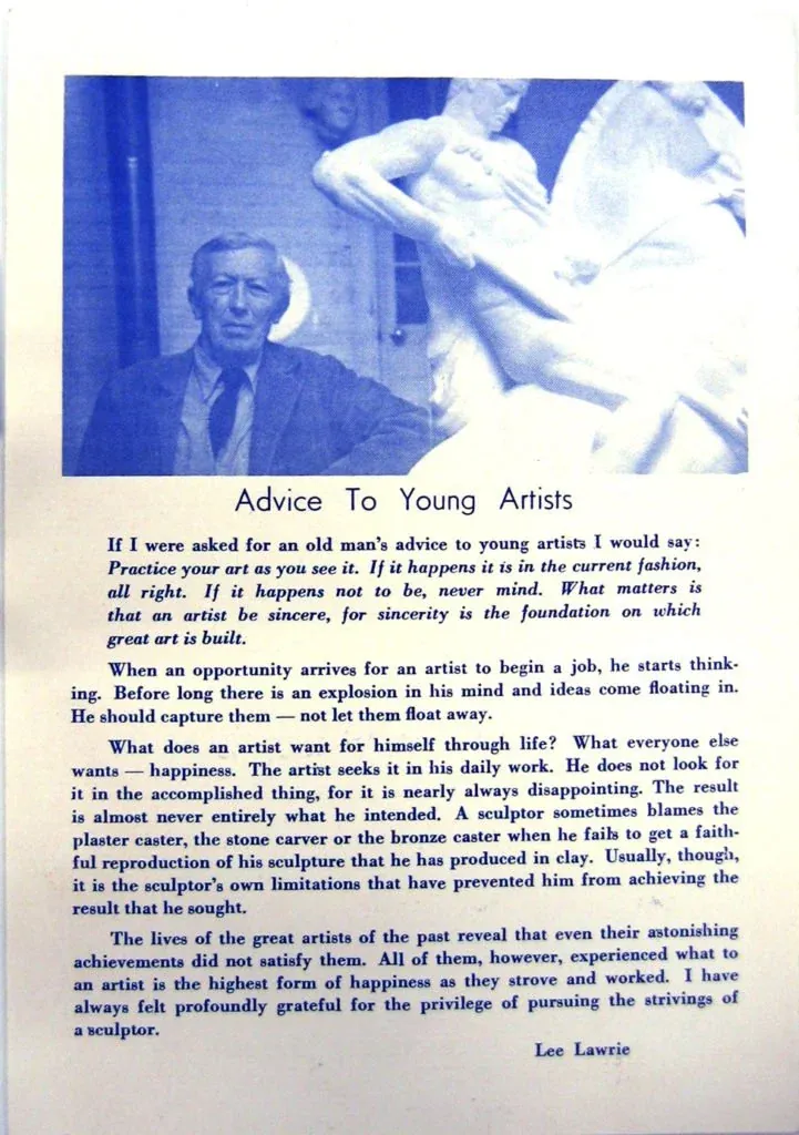 Lawrie’s Advice to Young Artists, Primary sources