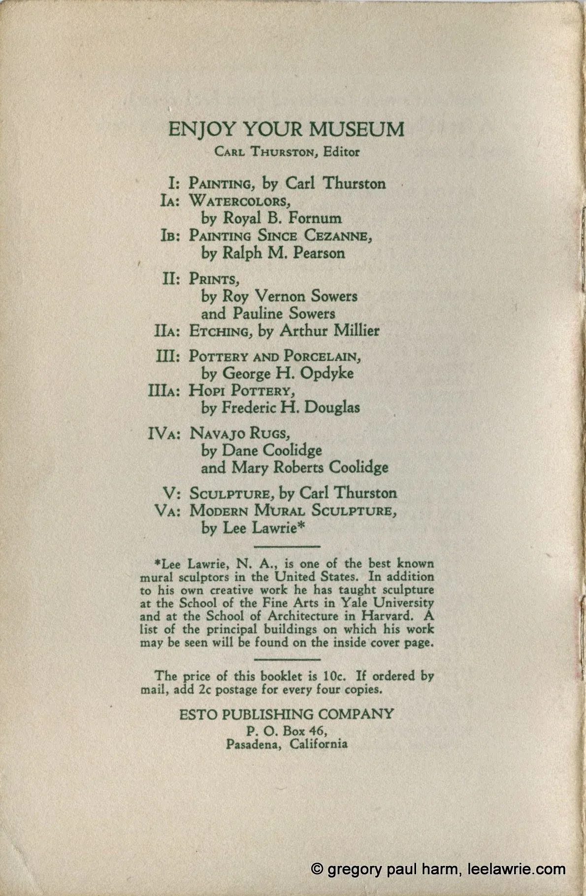 Other books in the Enjoy Your Museum series; images from the author’s private collection, Primary sources