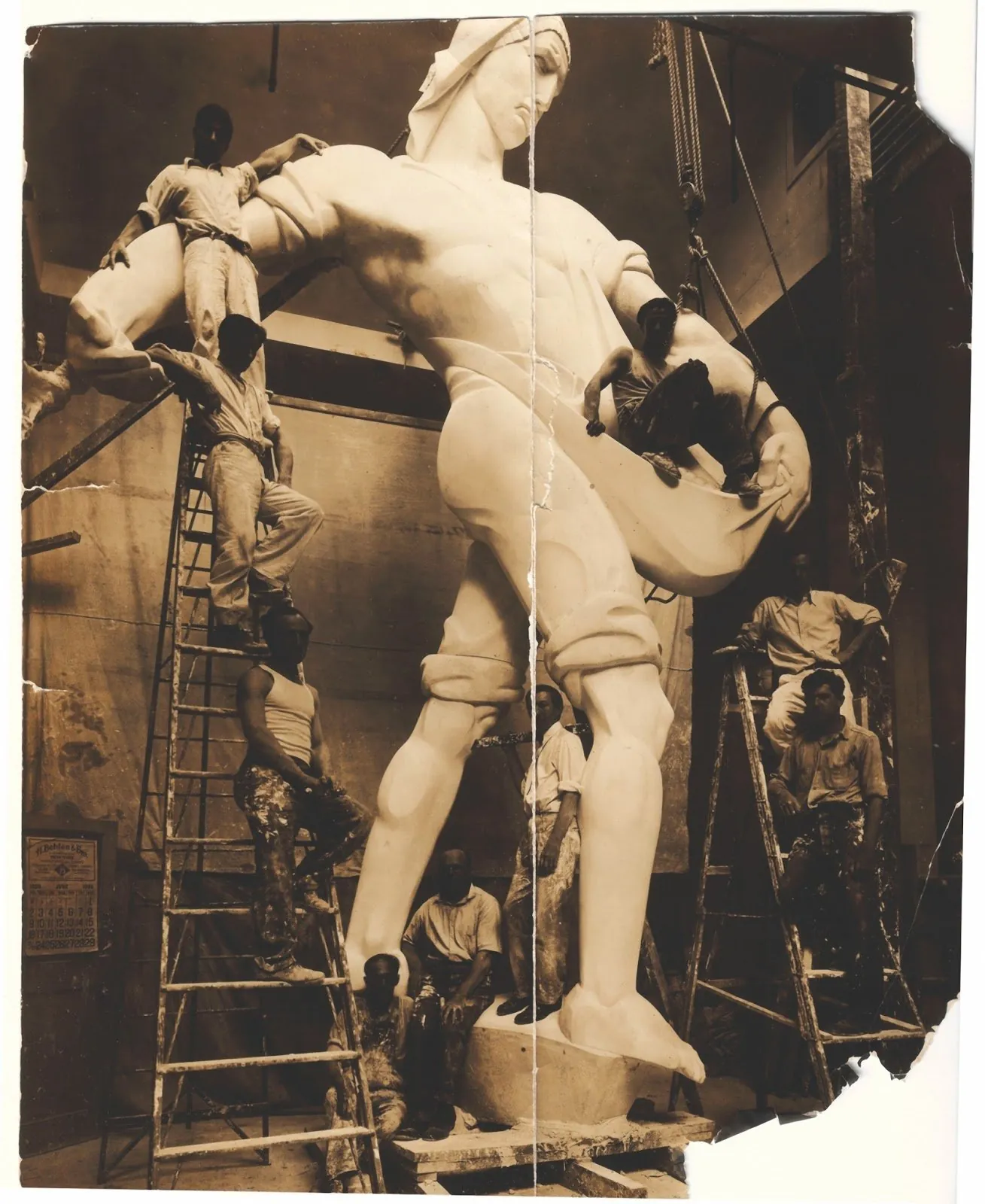 Plaster Sower in Lawrie’s studio, Portraits, records & studio life