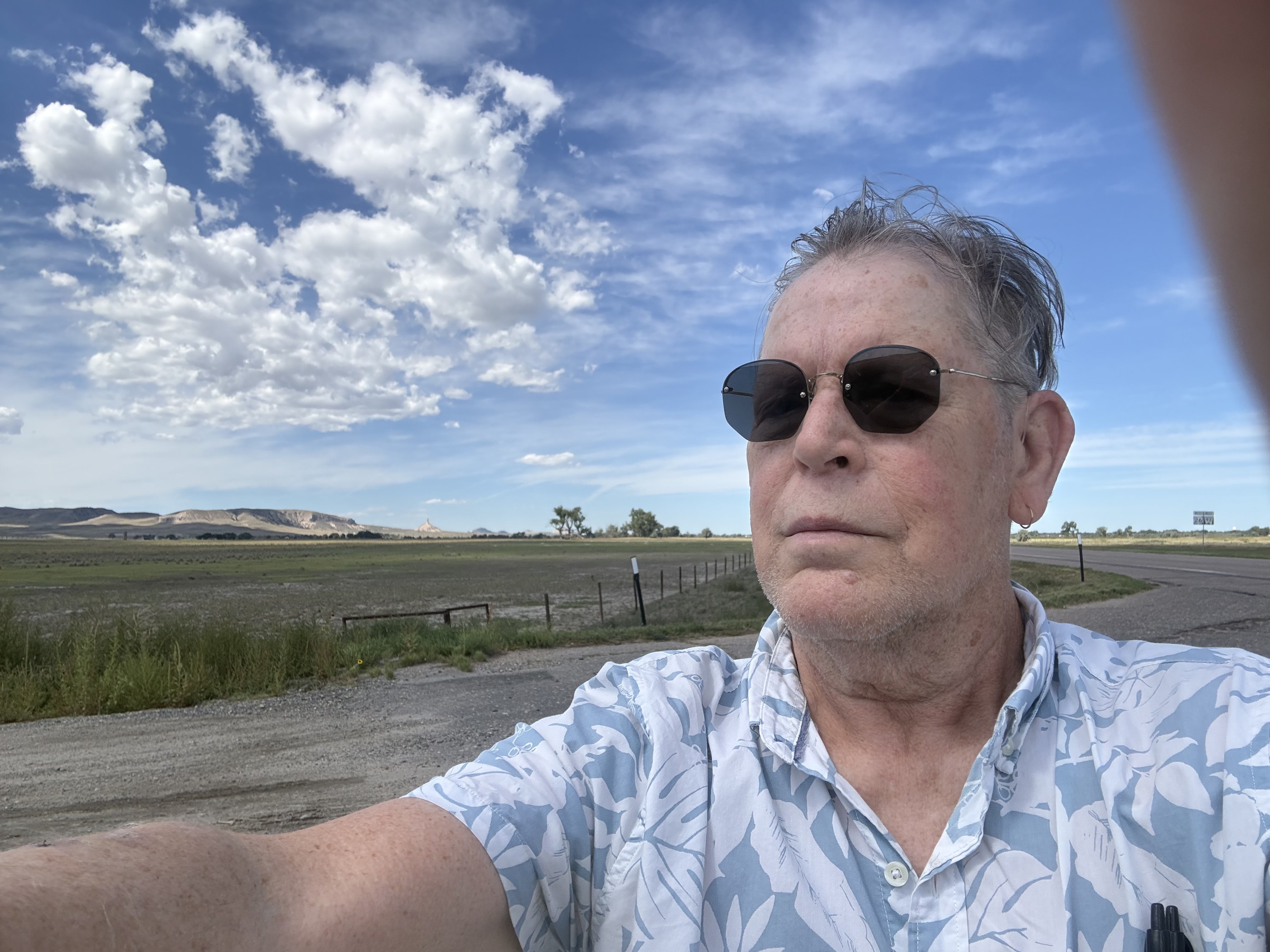 Gregory Paul Harm with Chimney Rock in the background