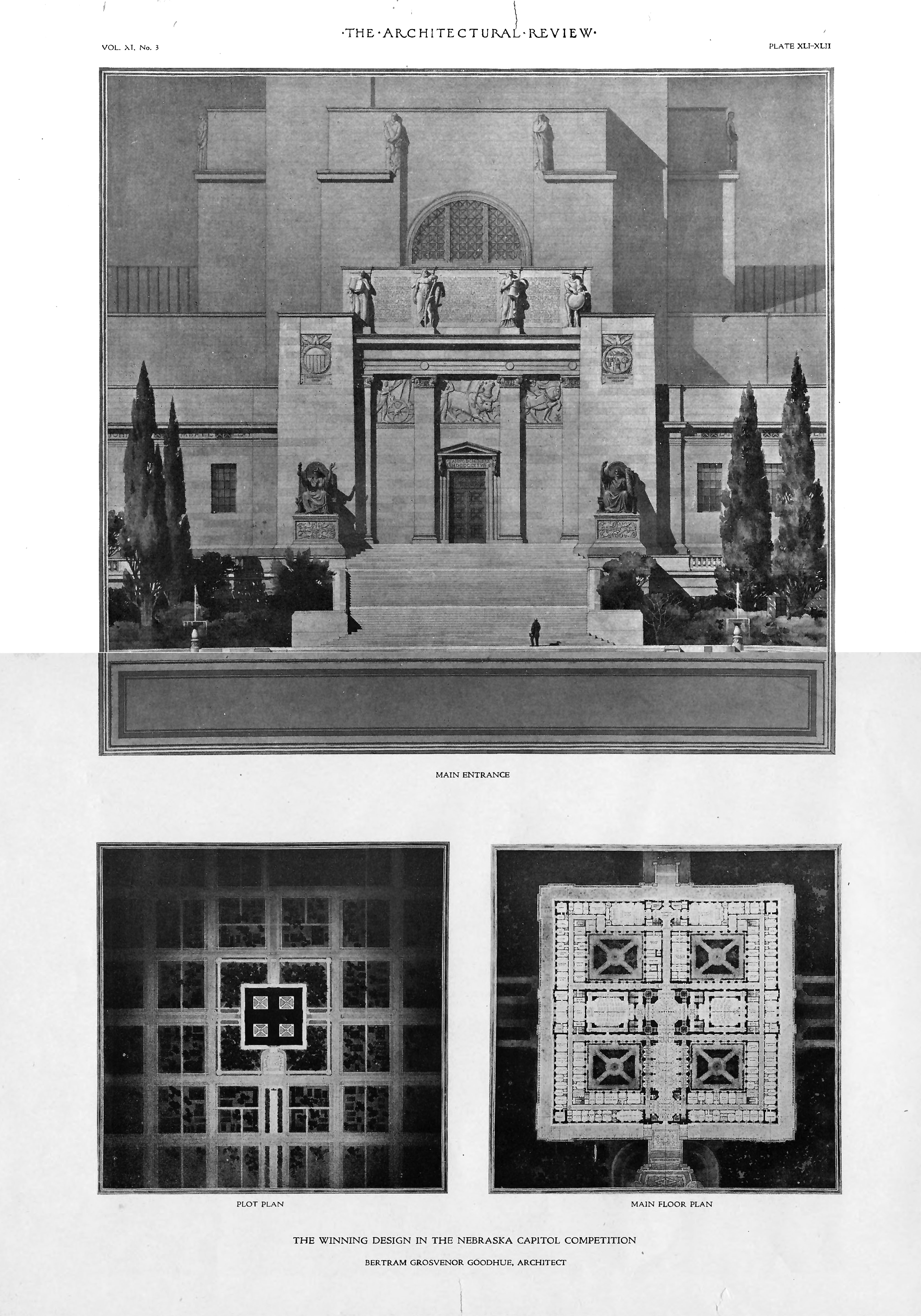 The Original North Portal in Goodhue’s winning Capitol Design Competition