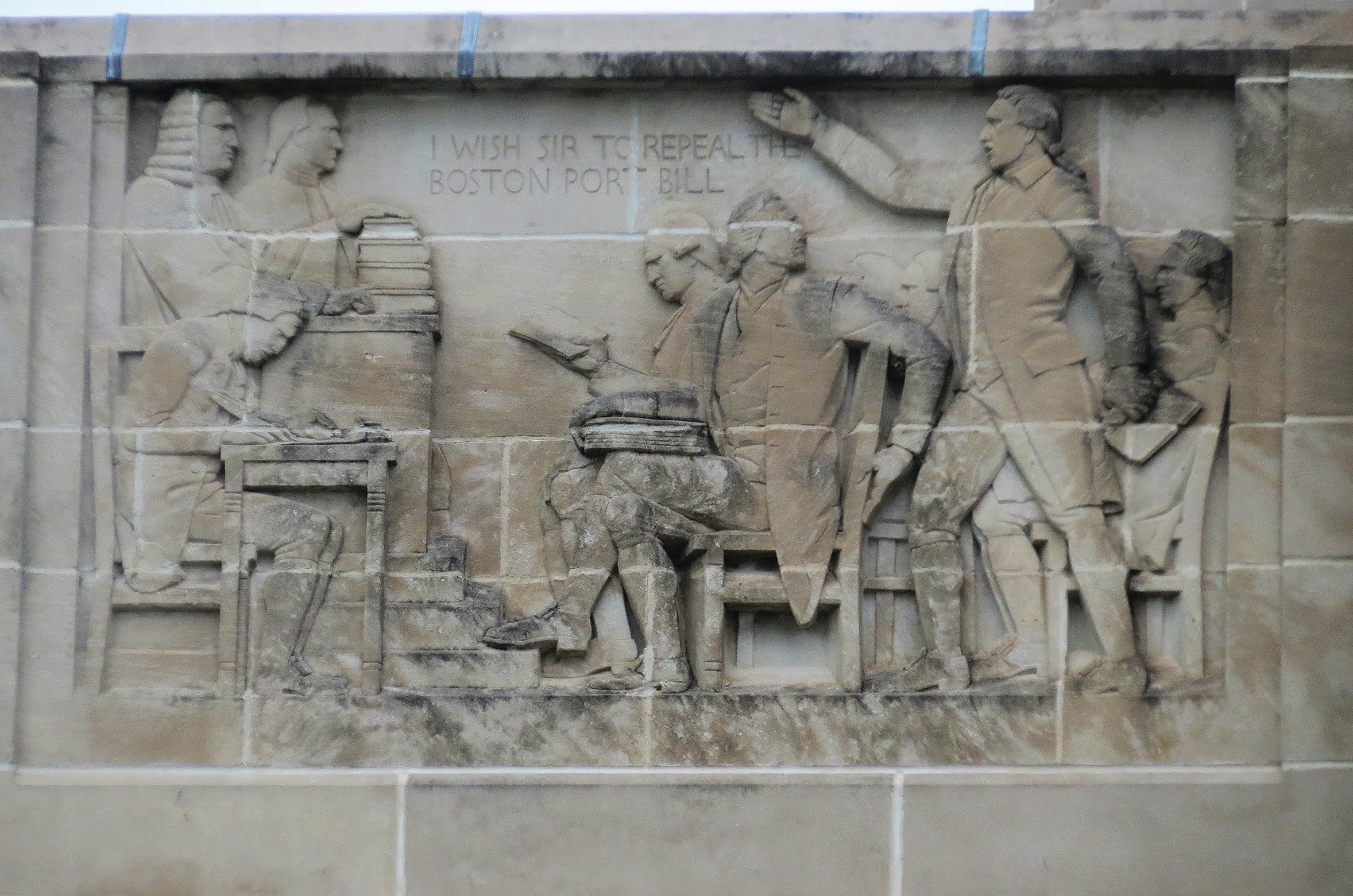 Burke Defending America in Parliament relief at the Nebraska State Capitol