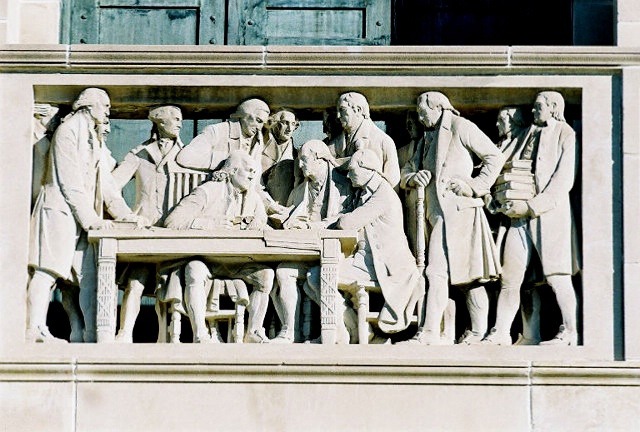 The Drafting of the United States Constitution relief at the Nebraska State Capitol