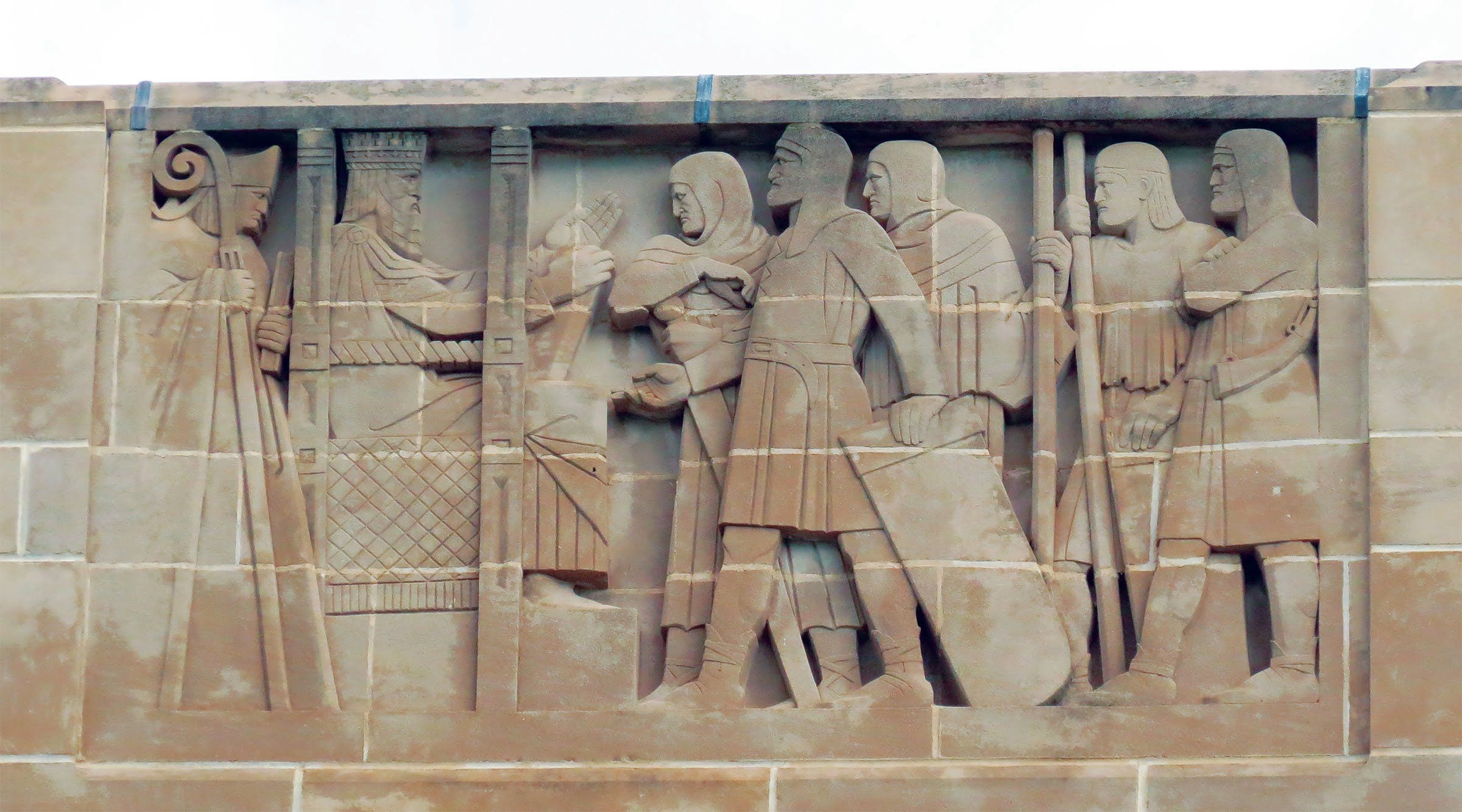 The Codification of Anglo-Saxon Law under Ethelbert relief at the Nebraska State Capitol