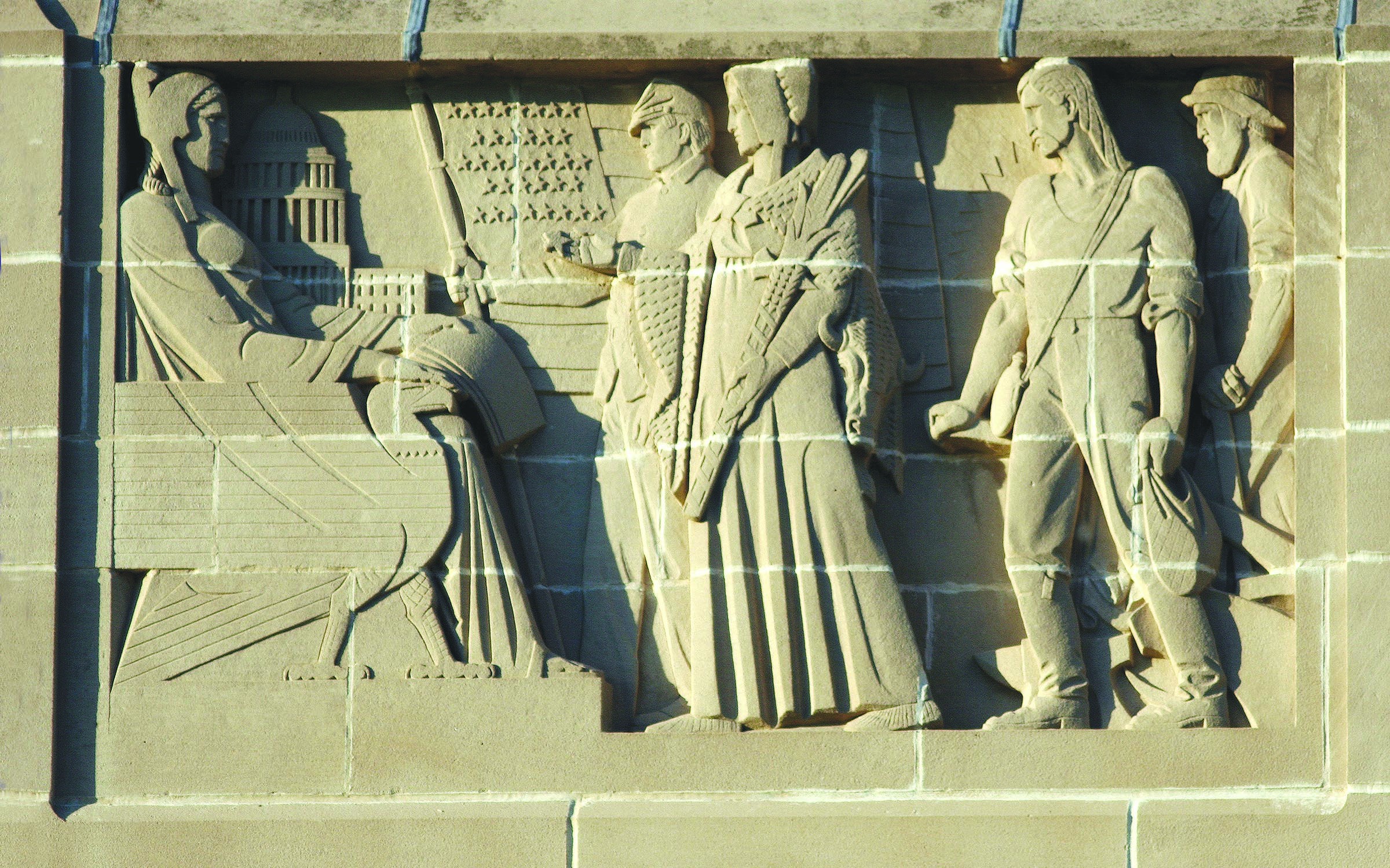 The Admission of Nebraska as a State in the Union relief at the Nebraska State Capitol