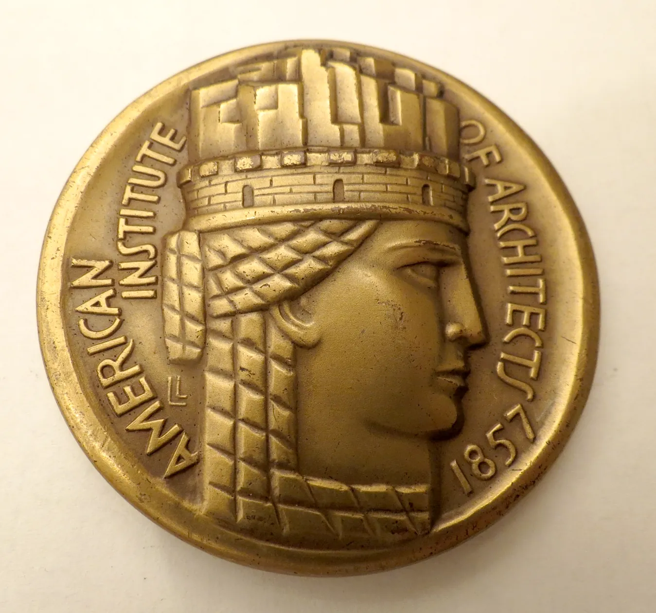 AIA Centennial Medal, obverse, Details, Details