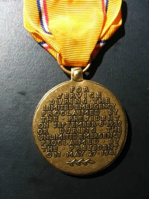 American Defense Medal, reverse, Details, Details
