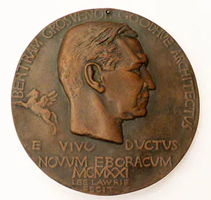 Bertram Grosvenor Goodhue Medal, obverse, Details, Details