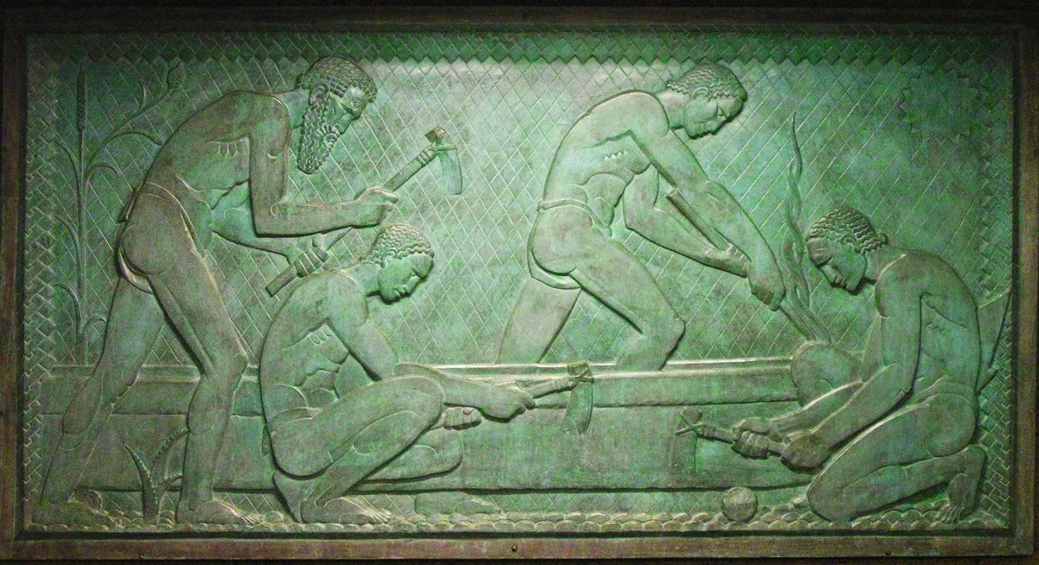 Lawrie’s seiners and canoe figures, Honolulu, Hawaii