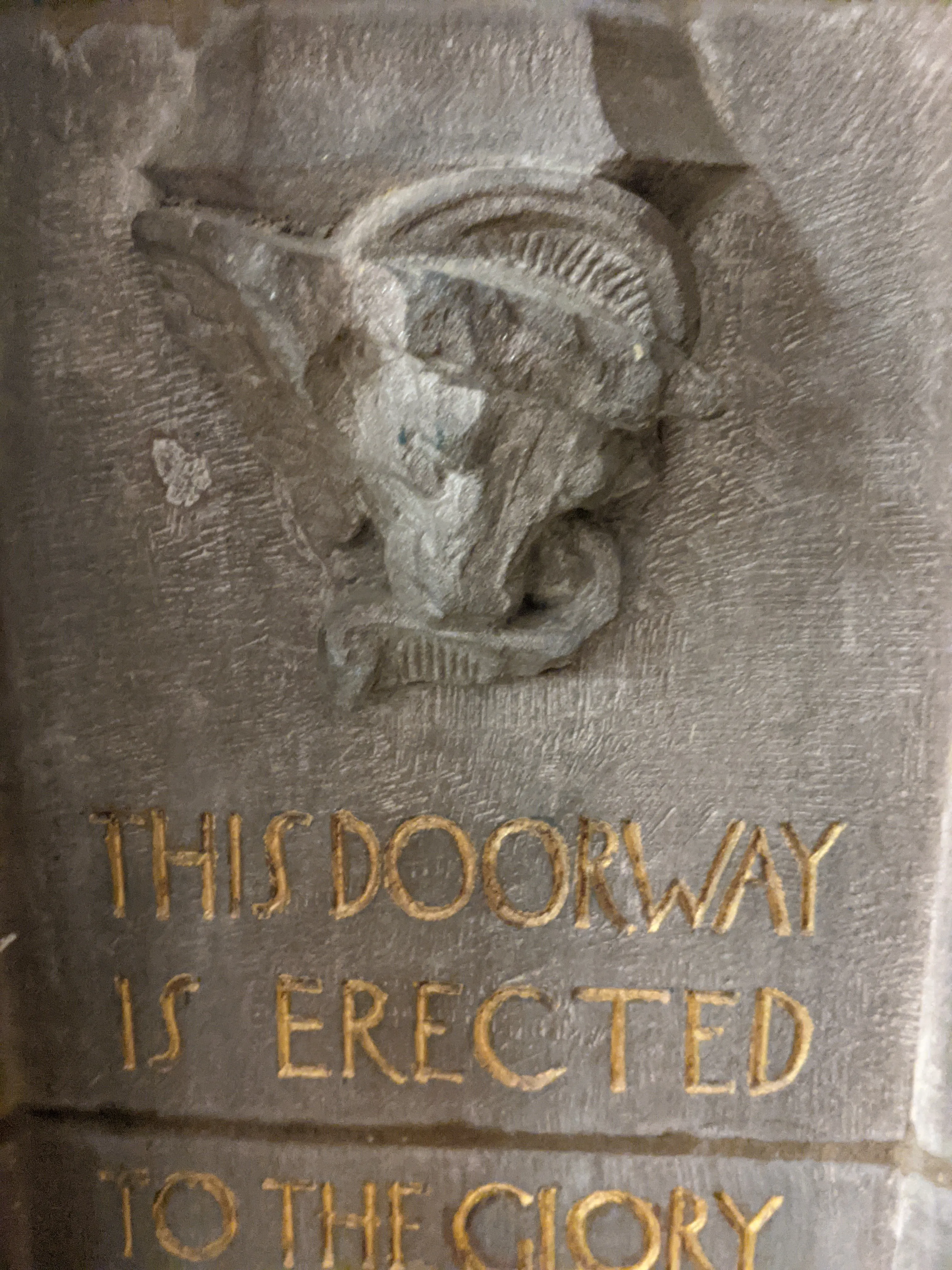 Inscription and angel detail, Brooklyn, New York · 1910