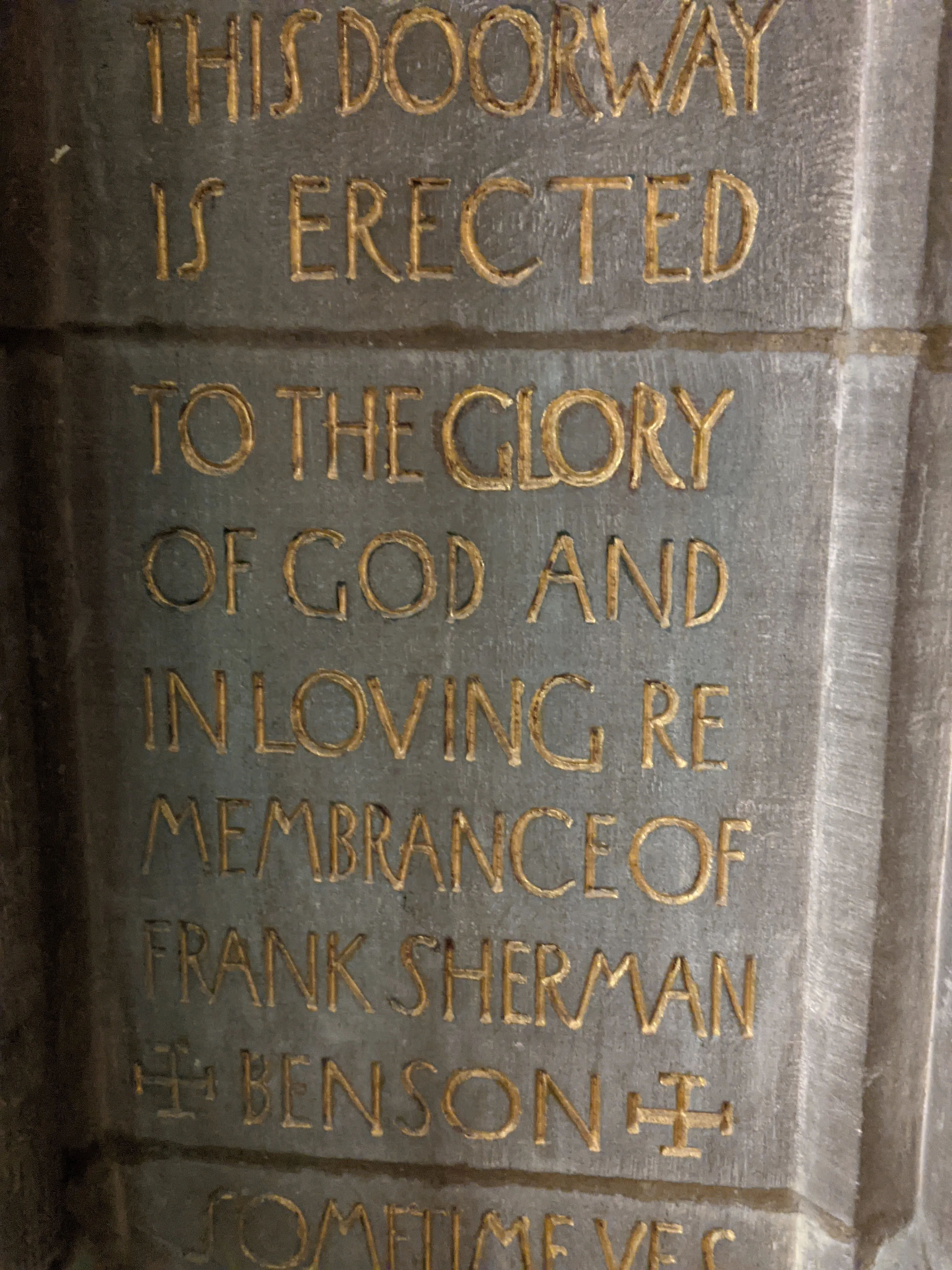 Dedication inscription, Brooklyn, New York · 1910