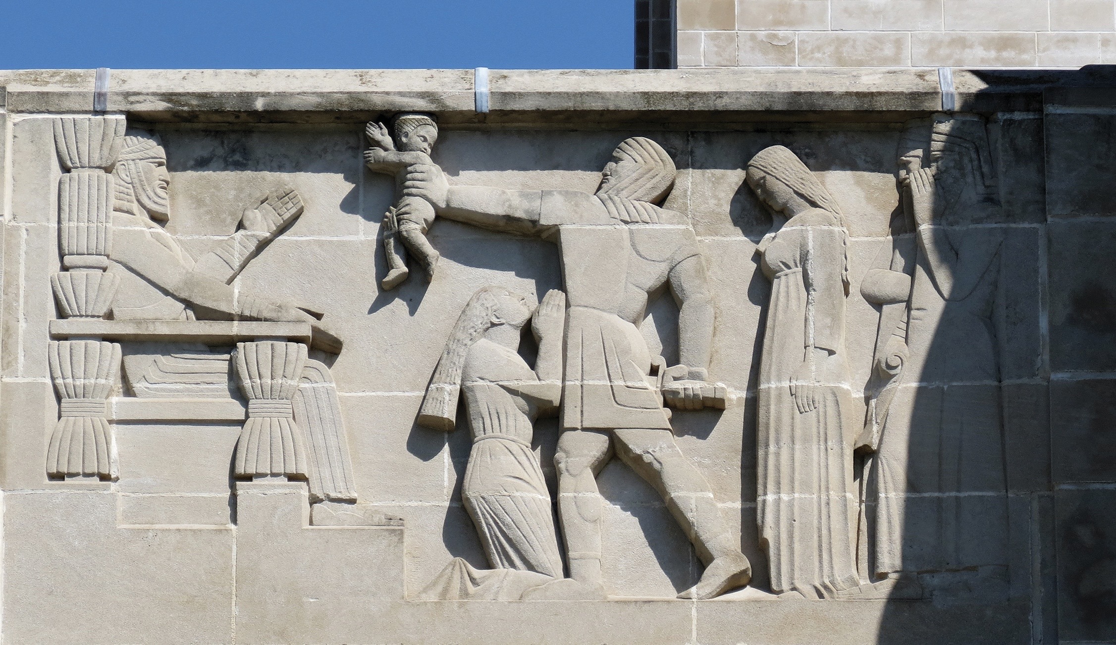 The Biblical Judgment of Solomon relief at the Nebraska State Capitol