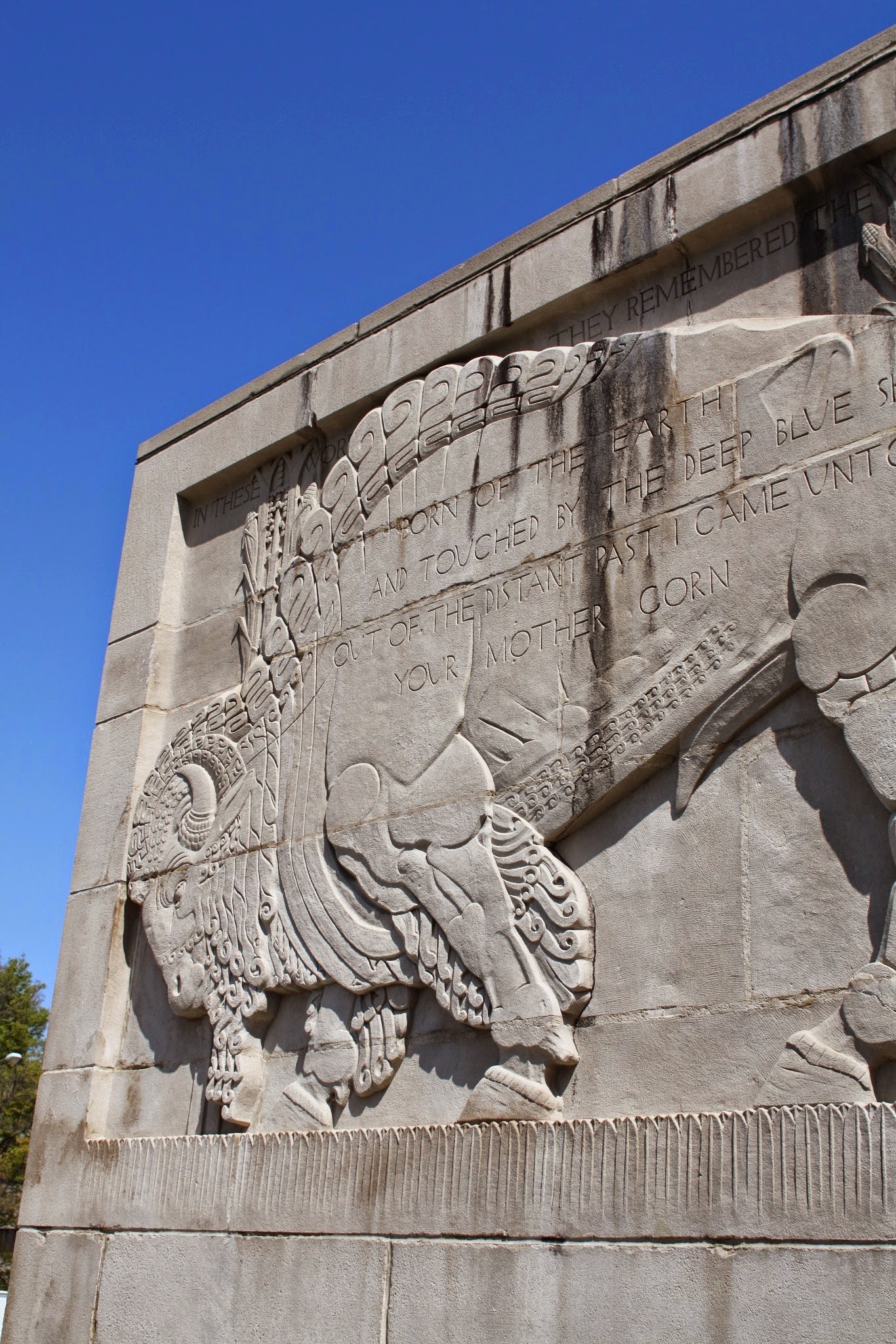 Photograph of Bison Bull, North Portal Balustrade, from Lee Lawrie’s Nebraska State Capitol collection.