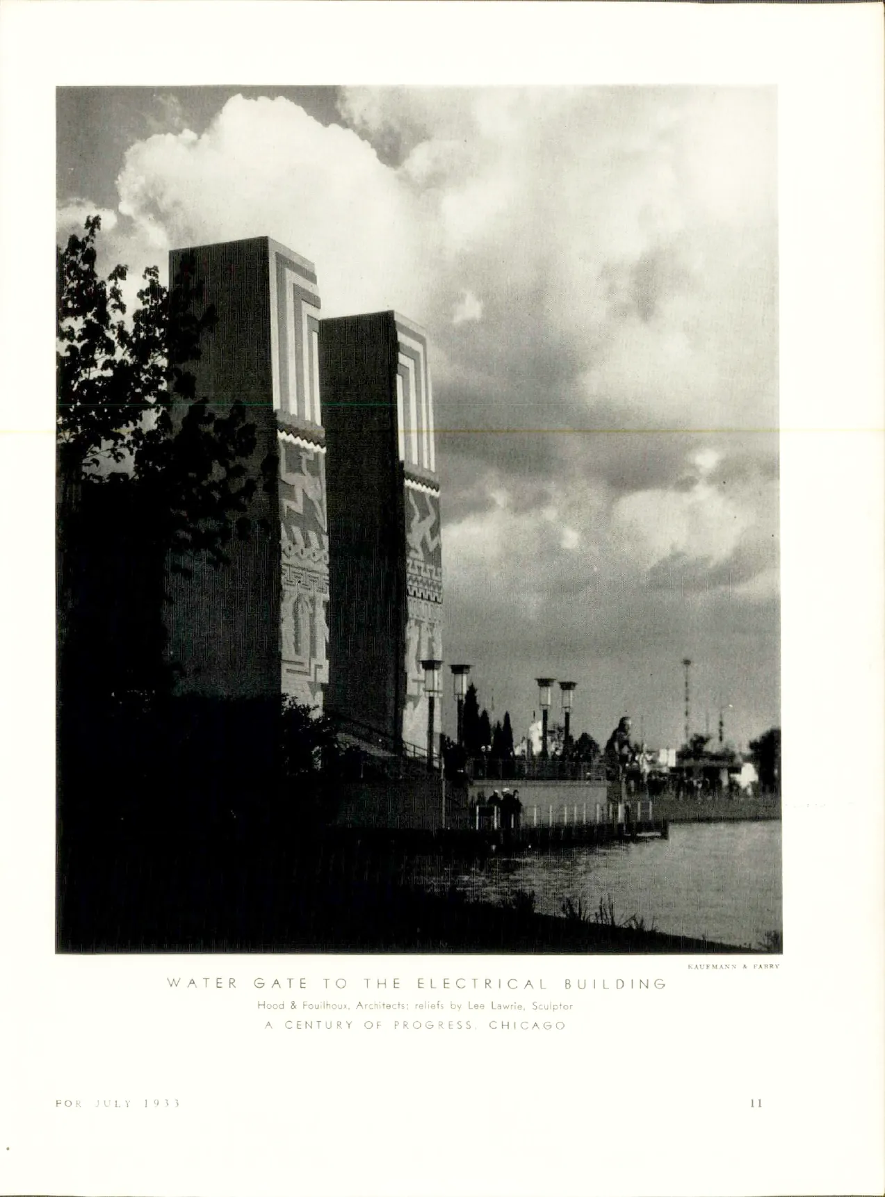 Photo from American Architect, July 1933, Chicago · 1933