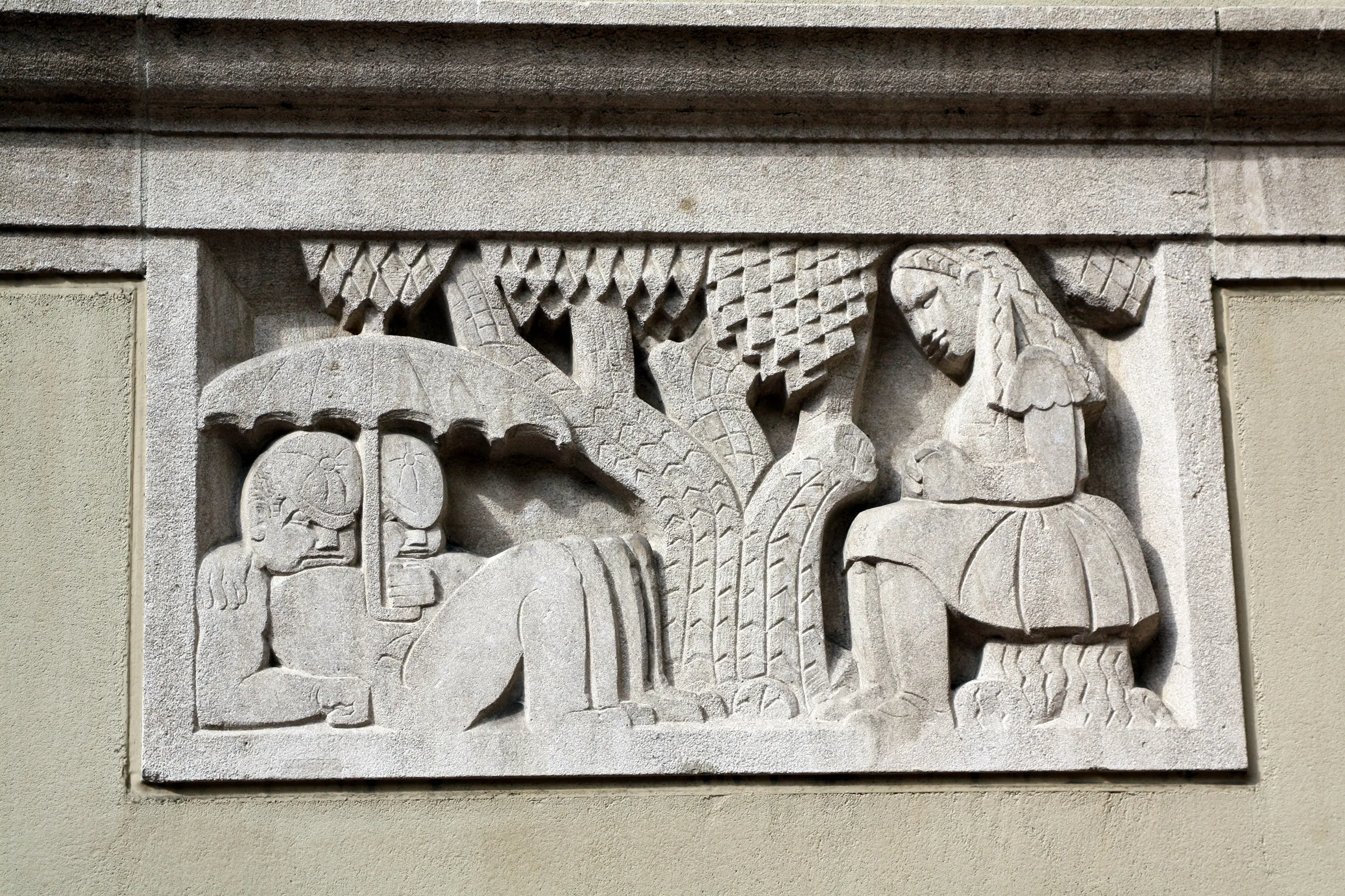 Alice with Tweedledee and Tweedledum, Los Angeles Public Library