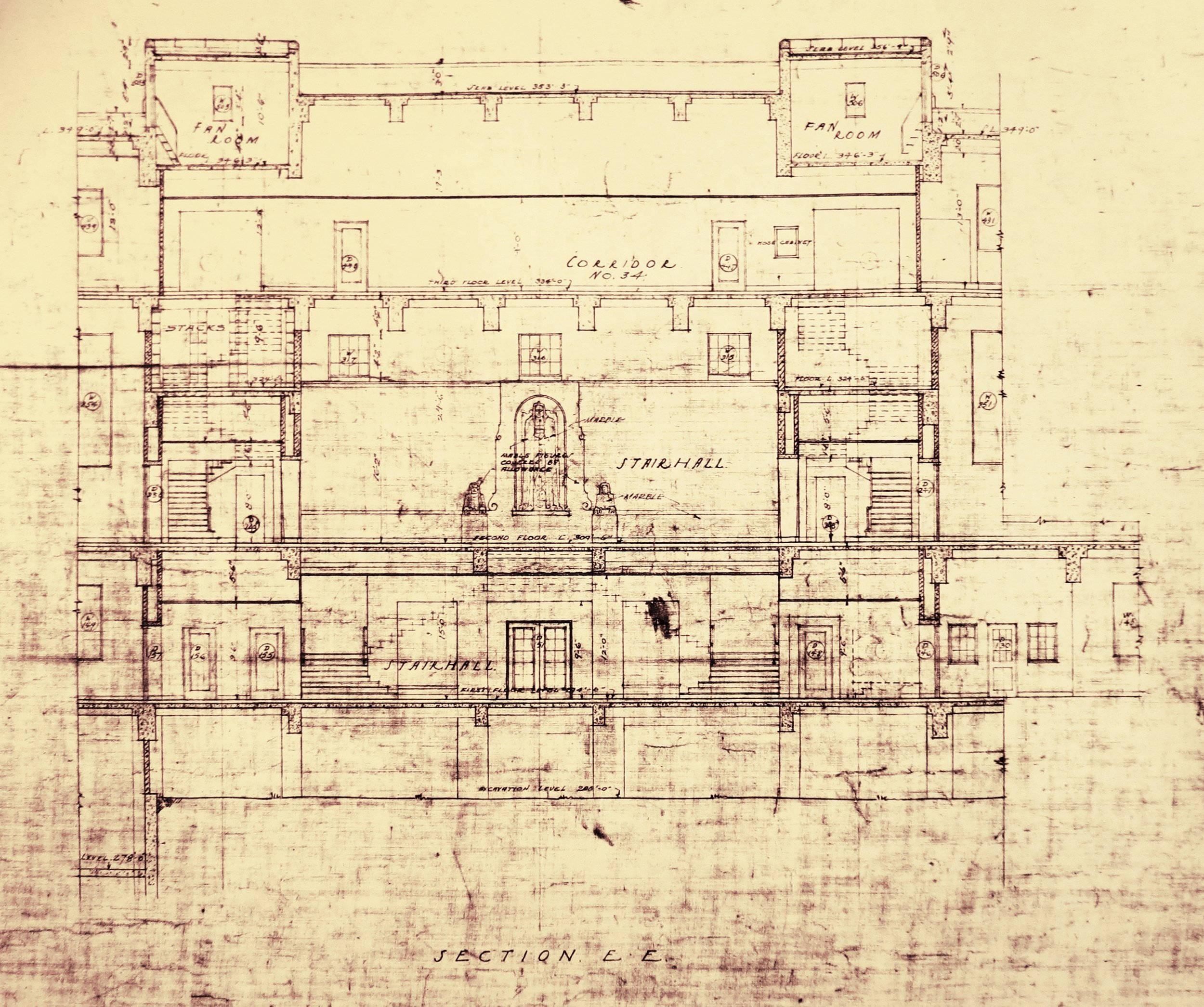 Proposed placement of Civilization, Los Angeles Central Public Library · 1927